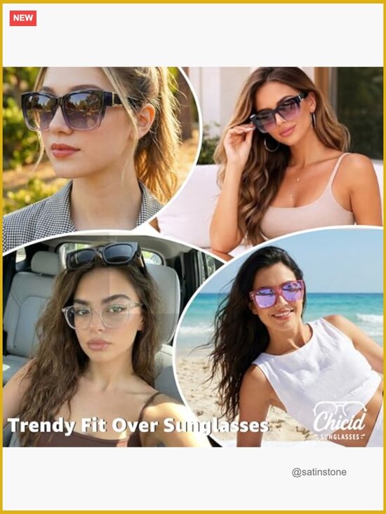 Large Square Polarized Fit Over Sunglasses UV400 Protection main image 4